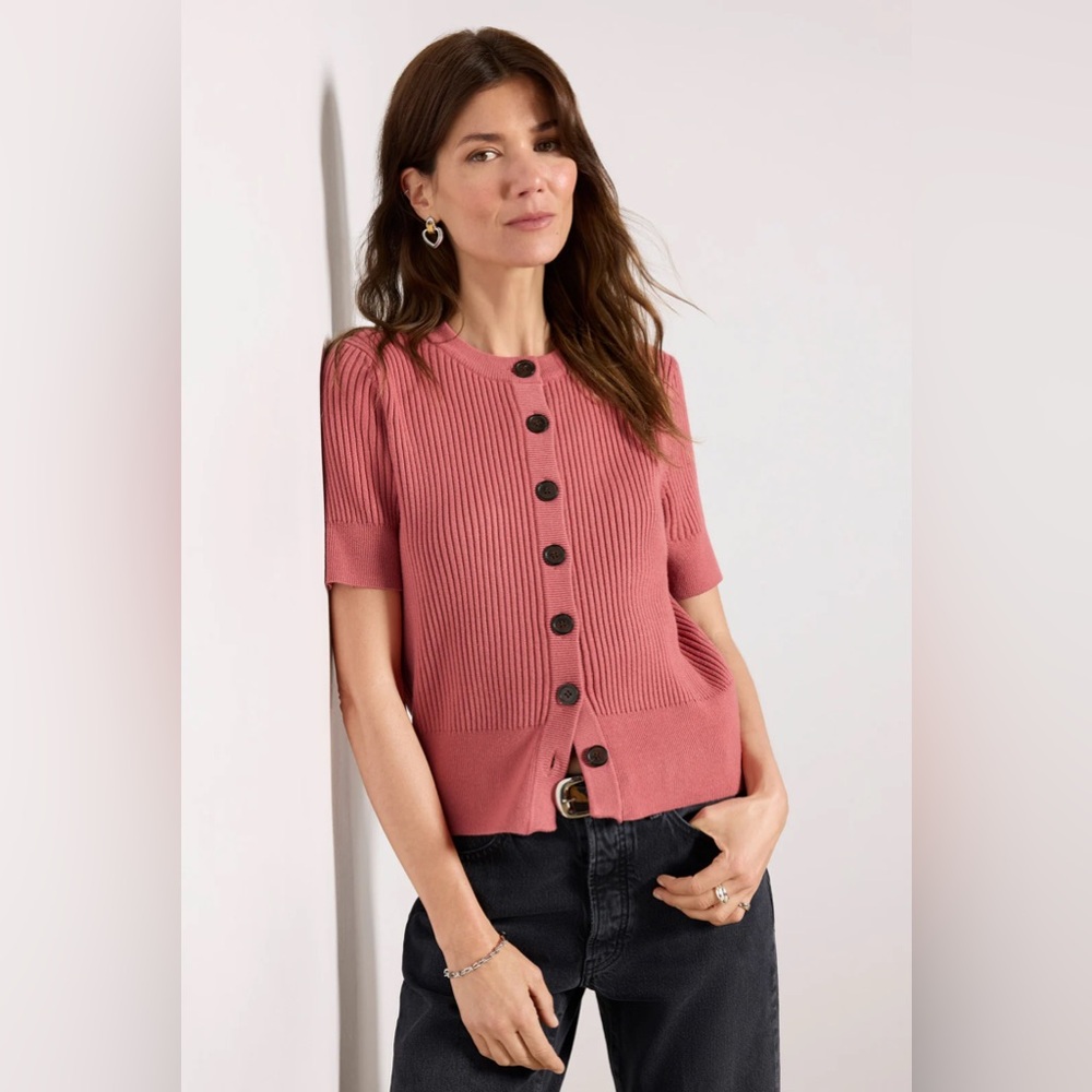 NWT Varley Micha Short Sleeve Cardigan - M